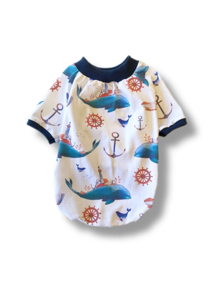 Balina Desenli Köpek T-shirt