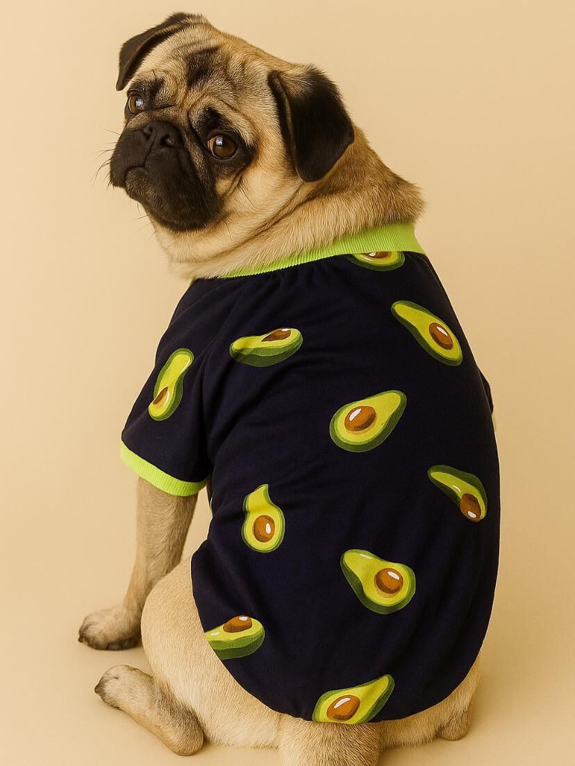 Avokado Desenli Köpek T-shirt