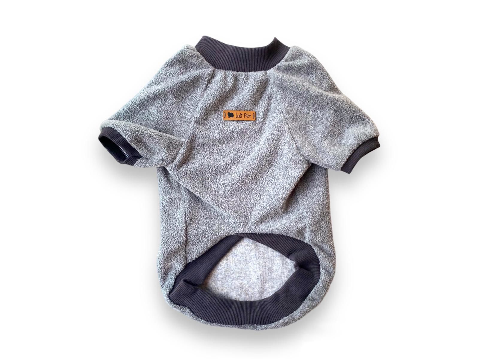 Basic Gri Köpek Sweatshirt