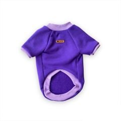 Basic Mor Polarlı Köpek Sweatshirt