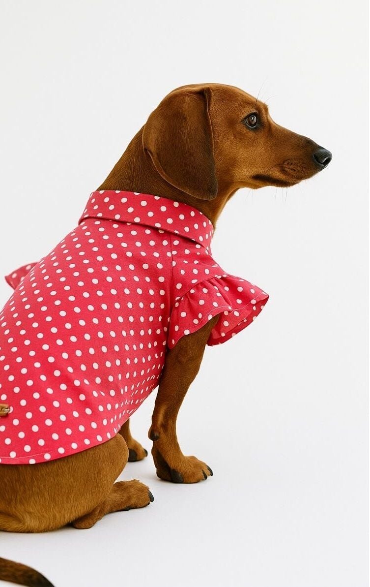 Puantiyeli Köpek Gömleği