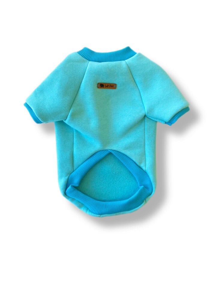 Mavi Polarlı Köpek Sweatshirt