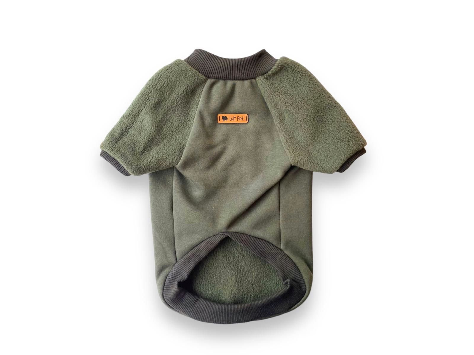 Yeşil Polarlı Köpek Sweatshirt