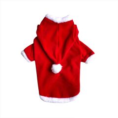 Yılbaşı Kapüşonlu Polar  Köpek Sweatshirt