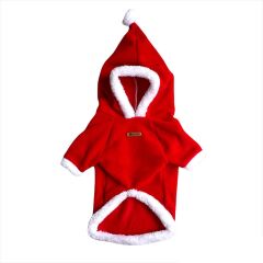 Yılbaşı Kapüşonlu Polar  Köpek Sweatshirt