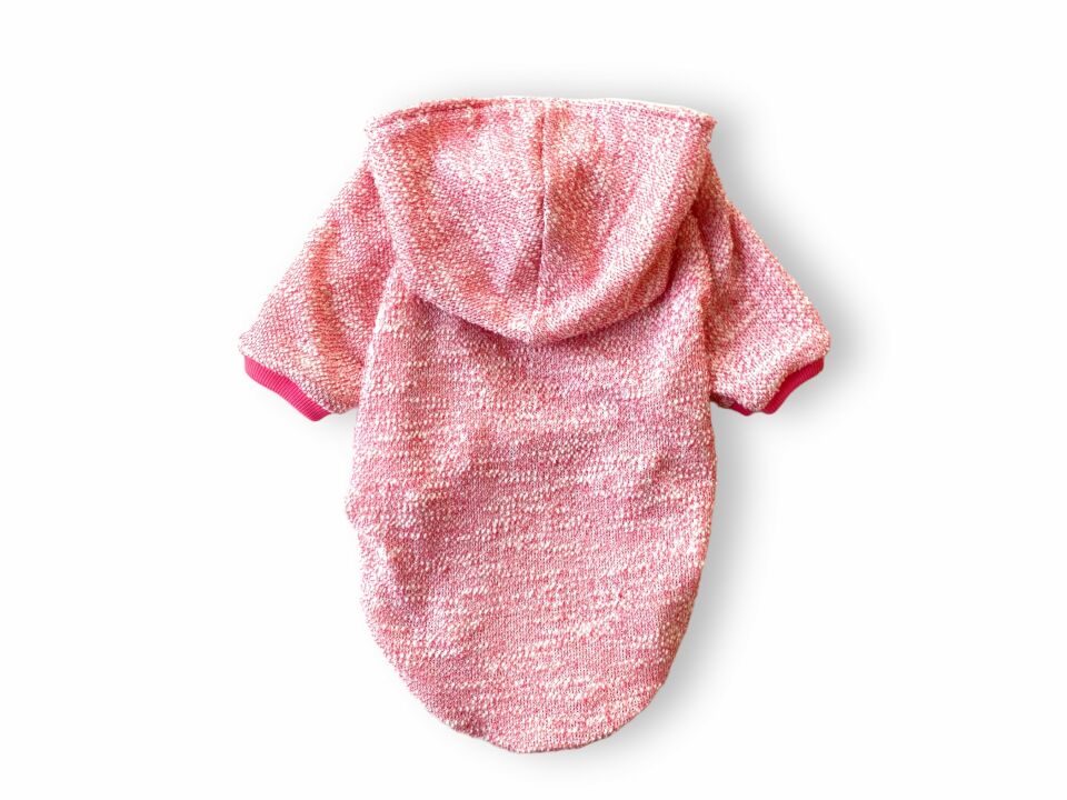 Kapüşonlu İnce Triko Köpek Sweatshirt