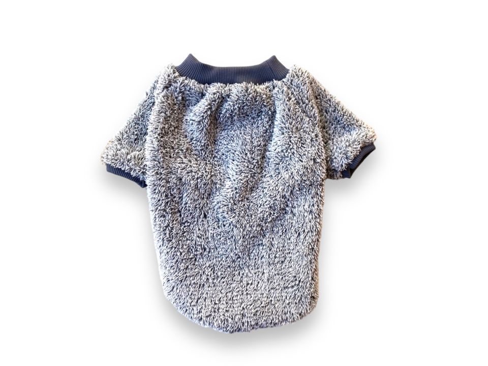 Gri Peluş Köpek Sweatshirt