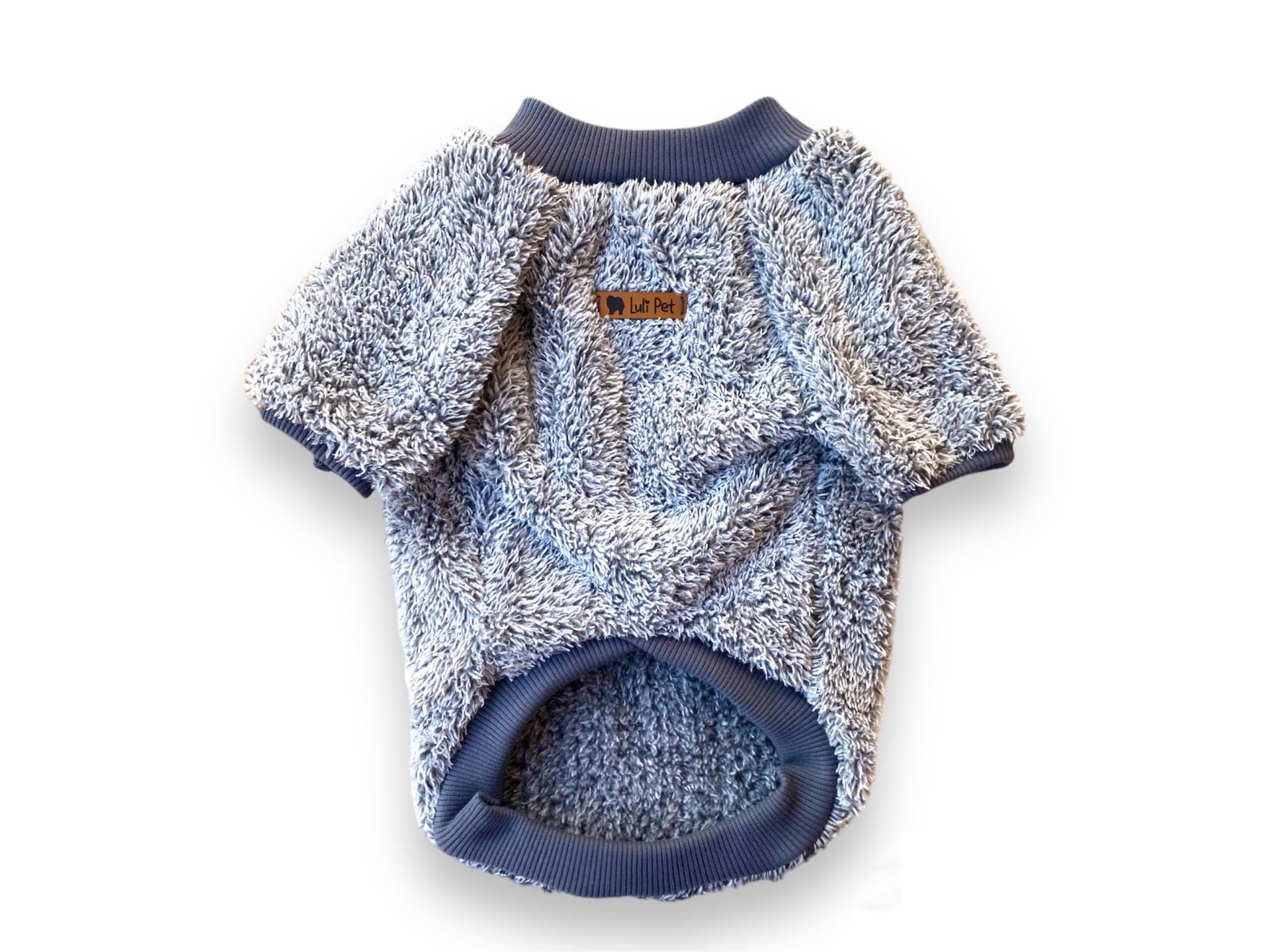 Gri Peluş Köpek Sweatshirt