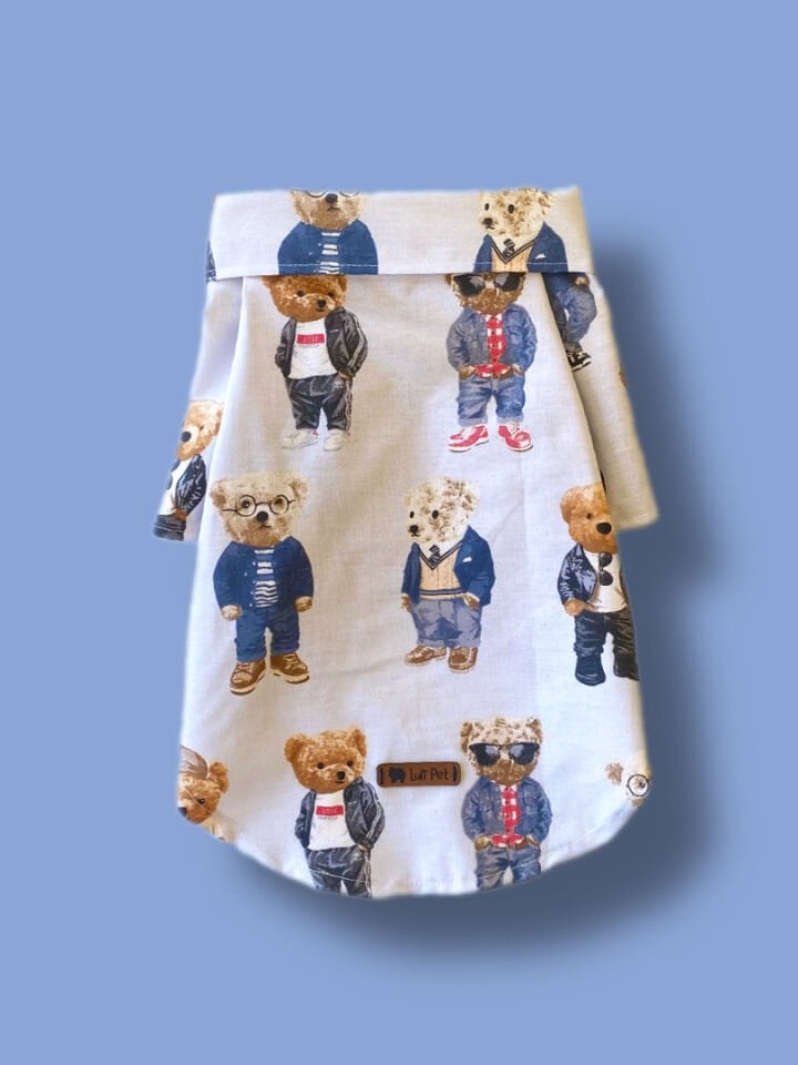 Teddy Gri Köpek Gömleği
