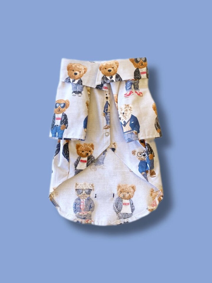 Teddy Gri Köpek Gömleği