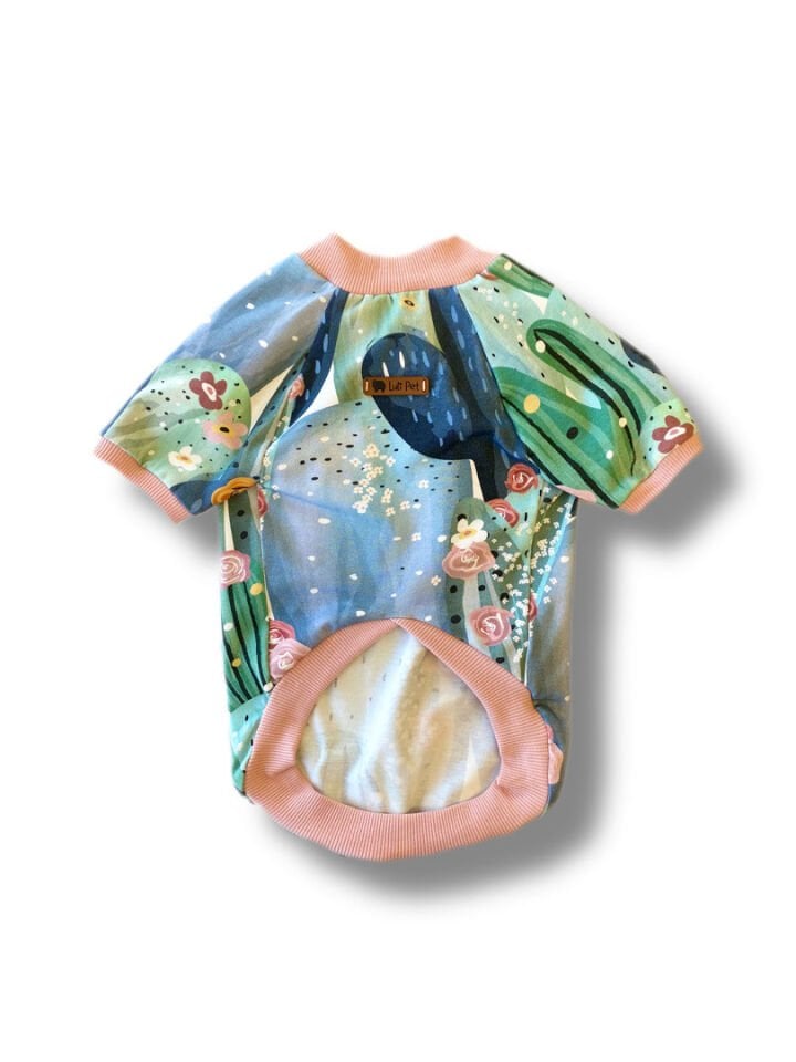 Kaktüs Desenli Köpek T-shirt