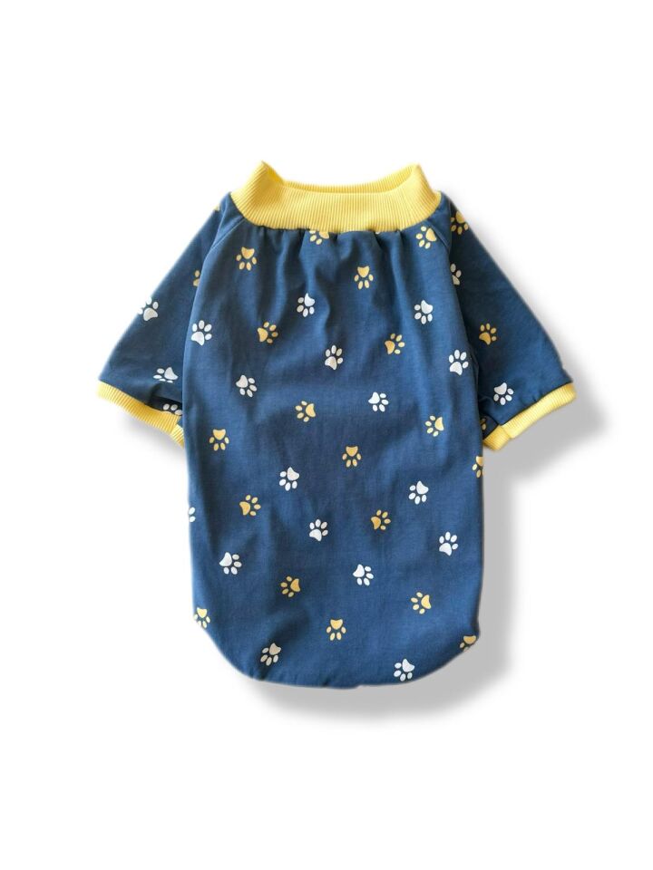Pati Desenli Köpek T-shirt